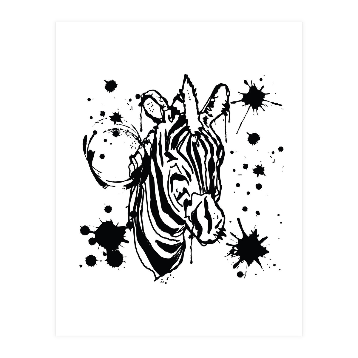 Zebra sketch (Print Only)