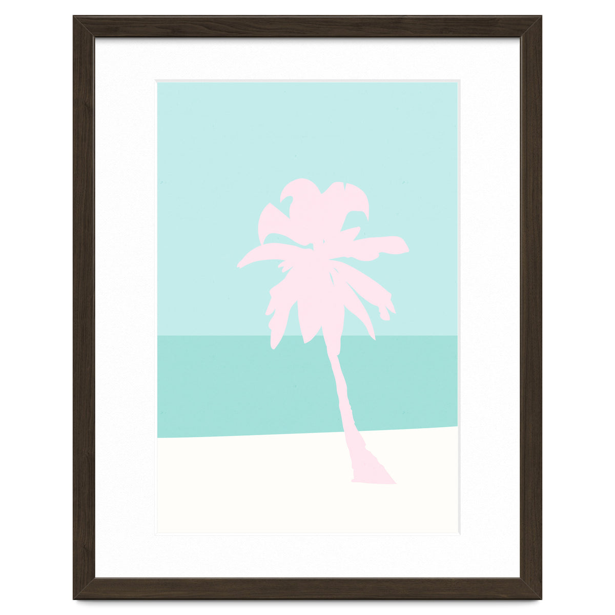 Minimal Palm Tree - Turquoise Coast
