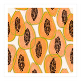 Papaya Cravings | Pastel Watercolor Tropical Fruit Food Painting | Juicy Sweet Illustration (Print Only) thumbnail