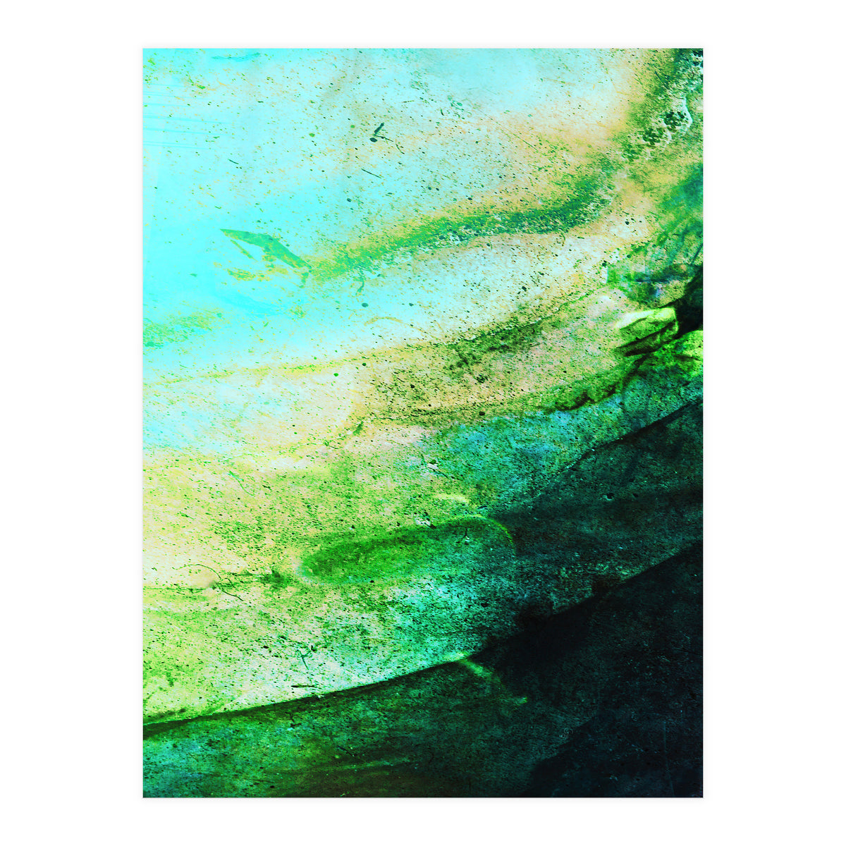 Stormy Mint And Green 1 (Print Only)