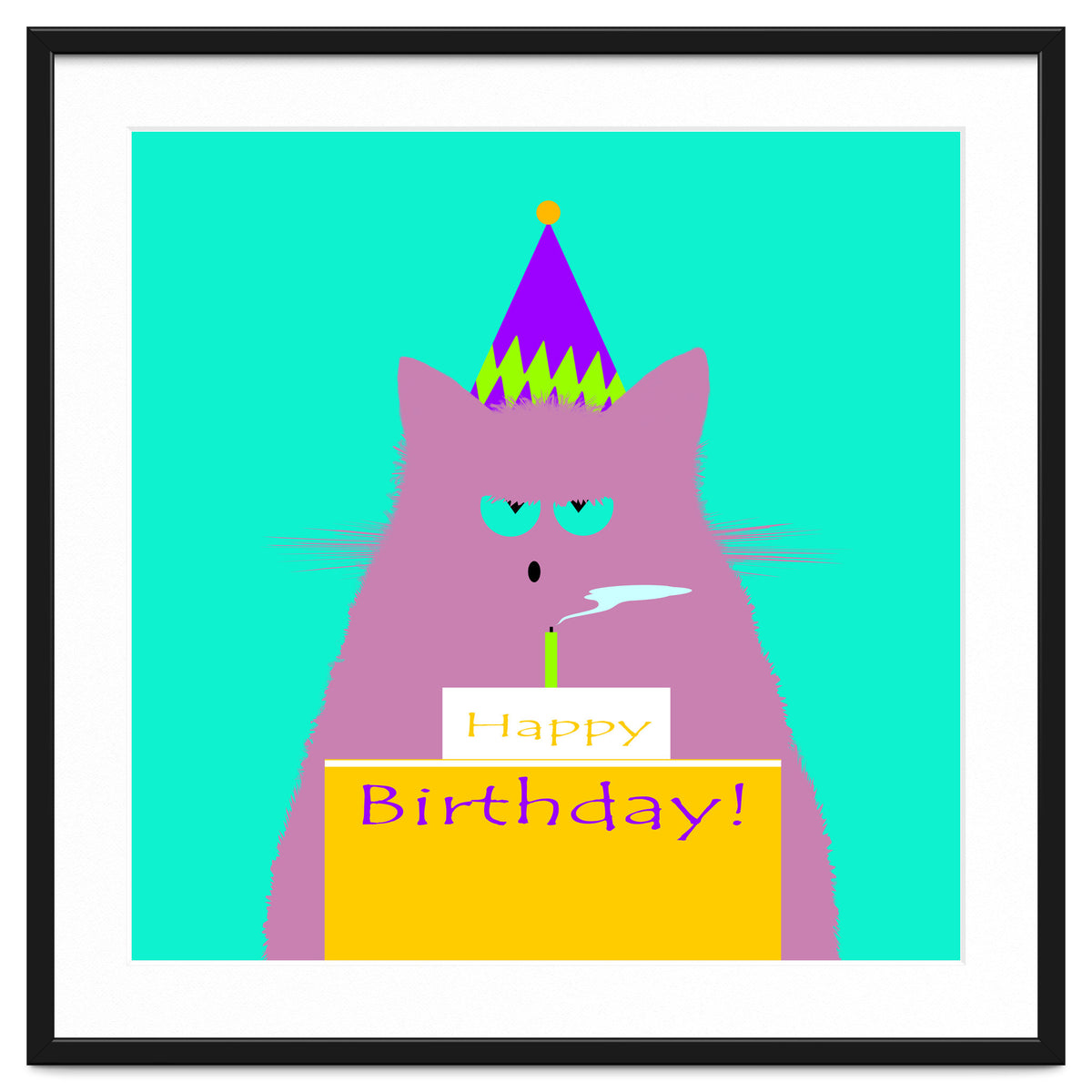 Birthday Lilac Cat