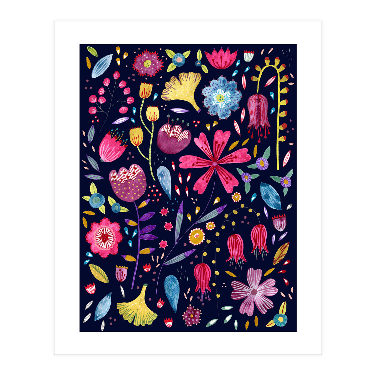 Autumn Hedgerow Dark (Print Only)