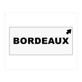 Let`s go to Bordeaux, France! white road sign (Print Only) thumbnail