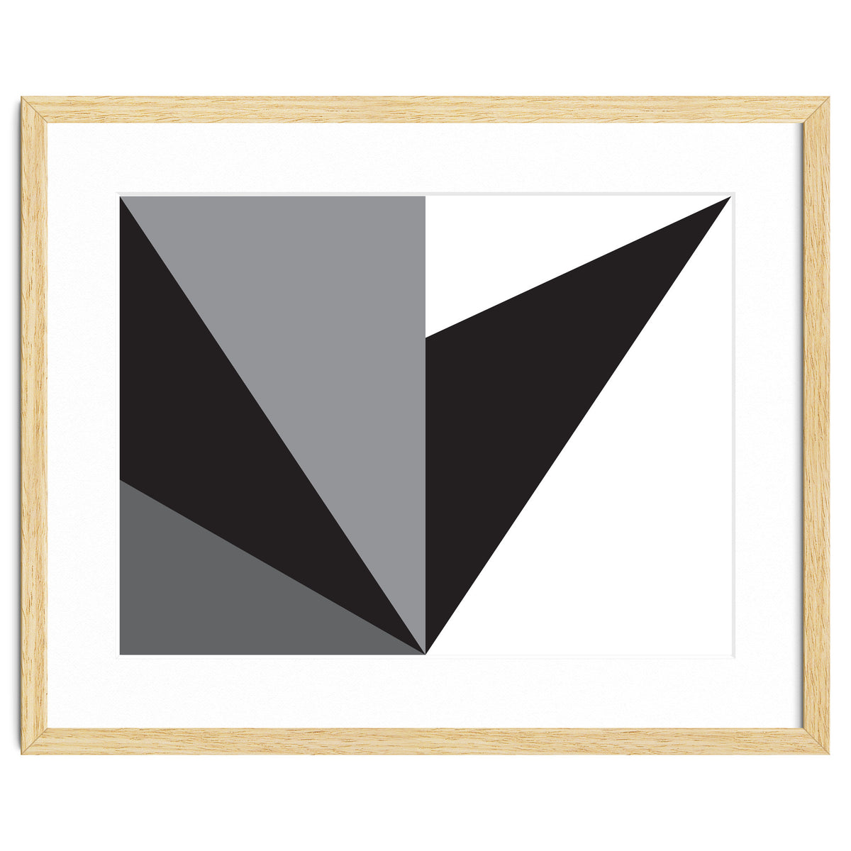 Geometric Shapes No. 76 - black, white & grey