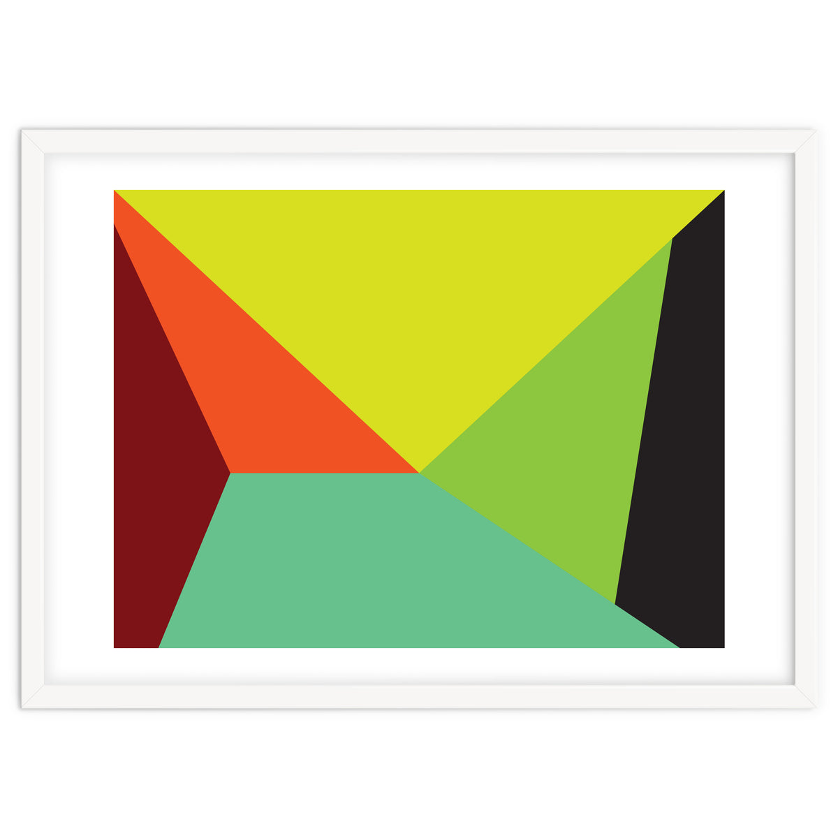 Geometric Shapes No. 31 -  yellow, orange & green