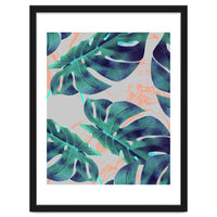 Be Tropical, Botanical Jungle Monstera Illustration, Modern Bohemian Botanical Blush Painting