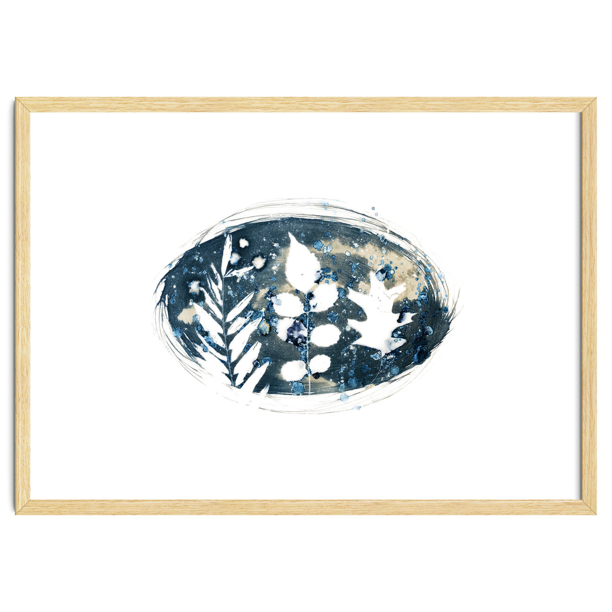 Indigo Blue Botanical Leaves No. 6