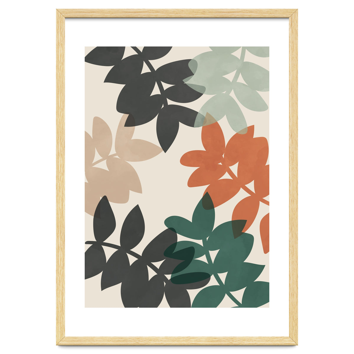 Abstract Colorful Leaves