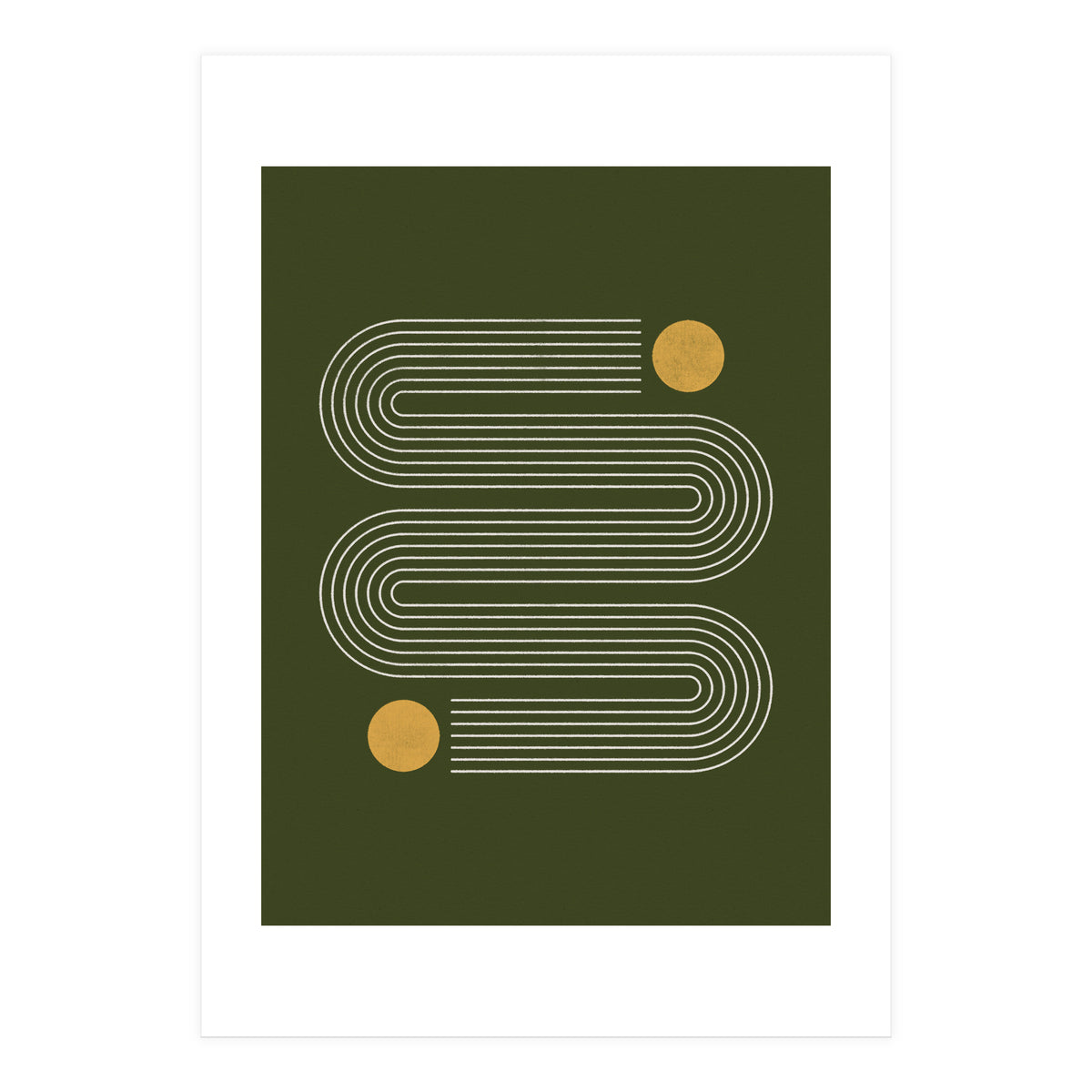 Mid-Century Modern No.25 - Woodblock Print (Print Only)