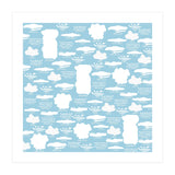 Clouds landscape on blue background (Print Only) thumbnail
