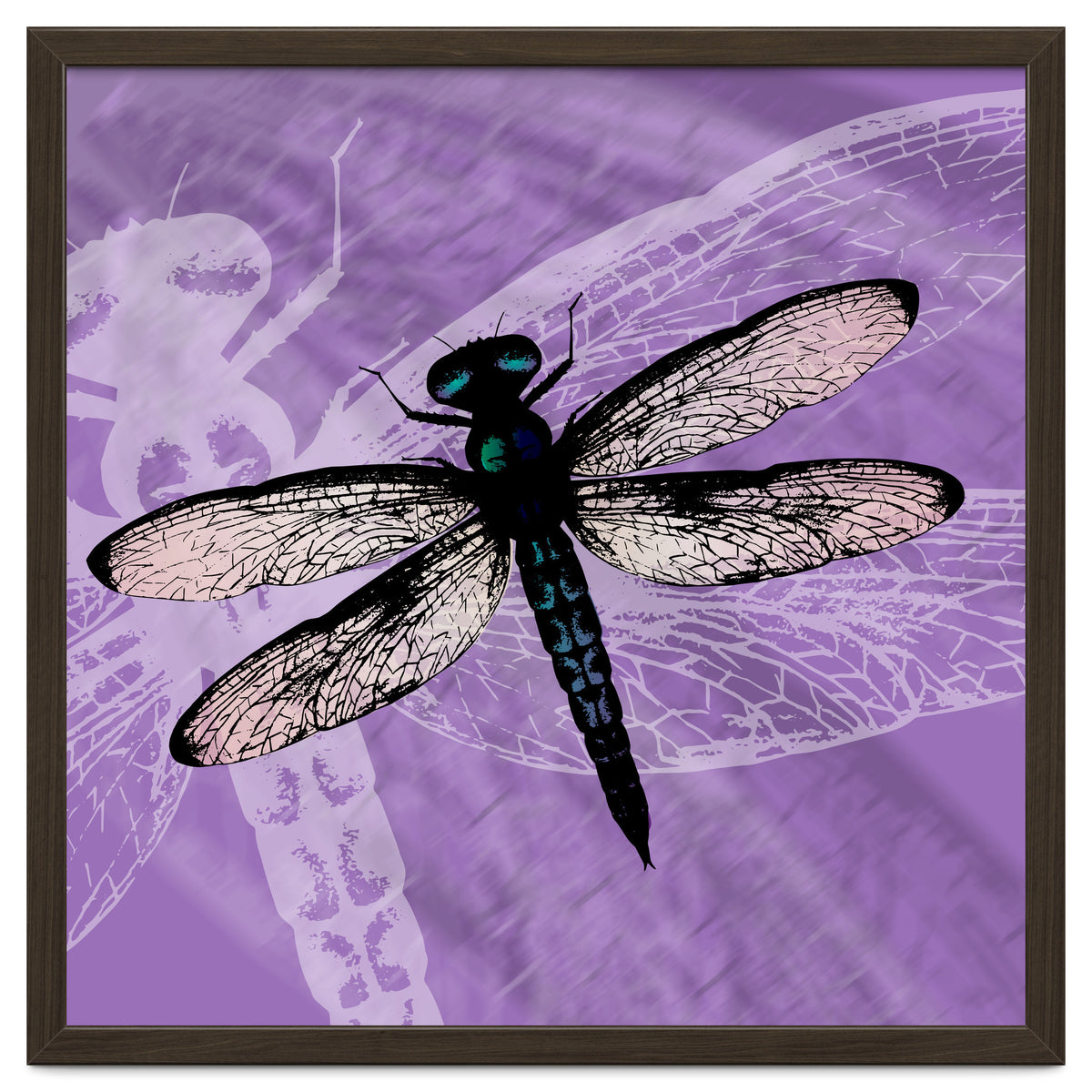 Blue dragonfly vector