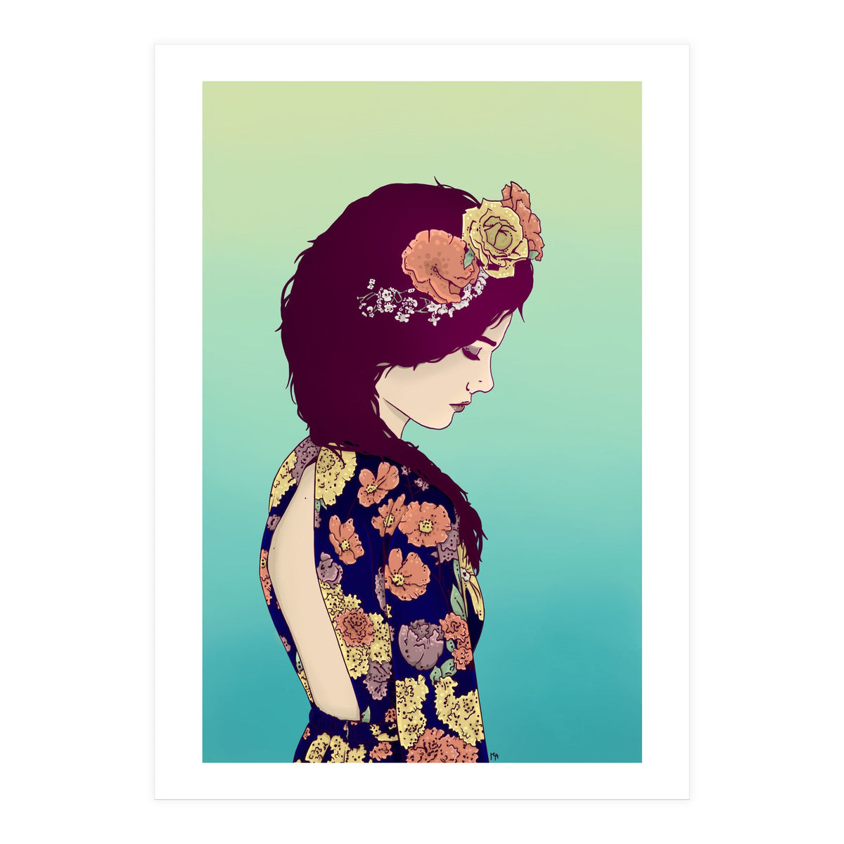Yellow Garden Lady (Print Only)