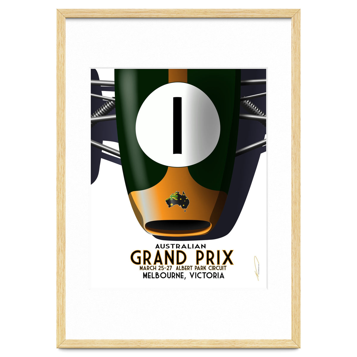 Australian Grand Prix Art Deco poster