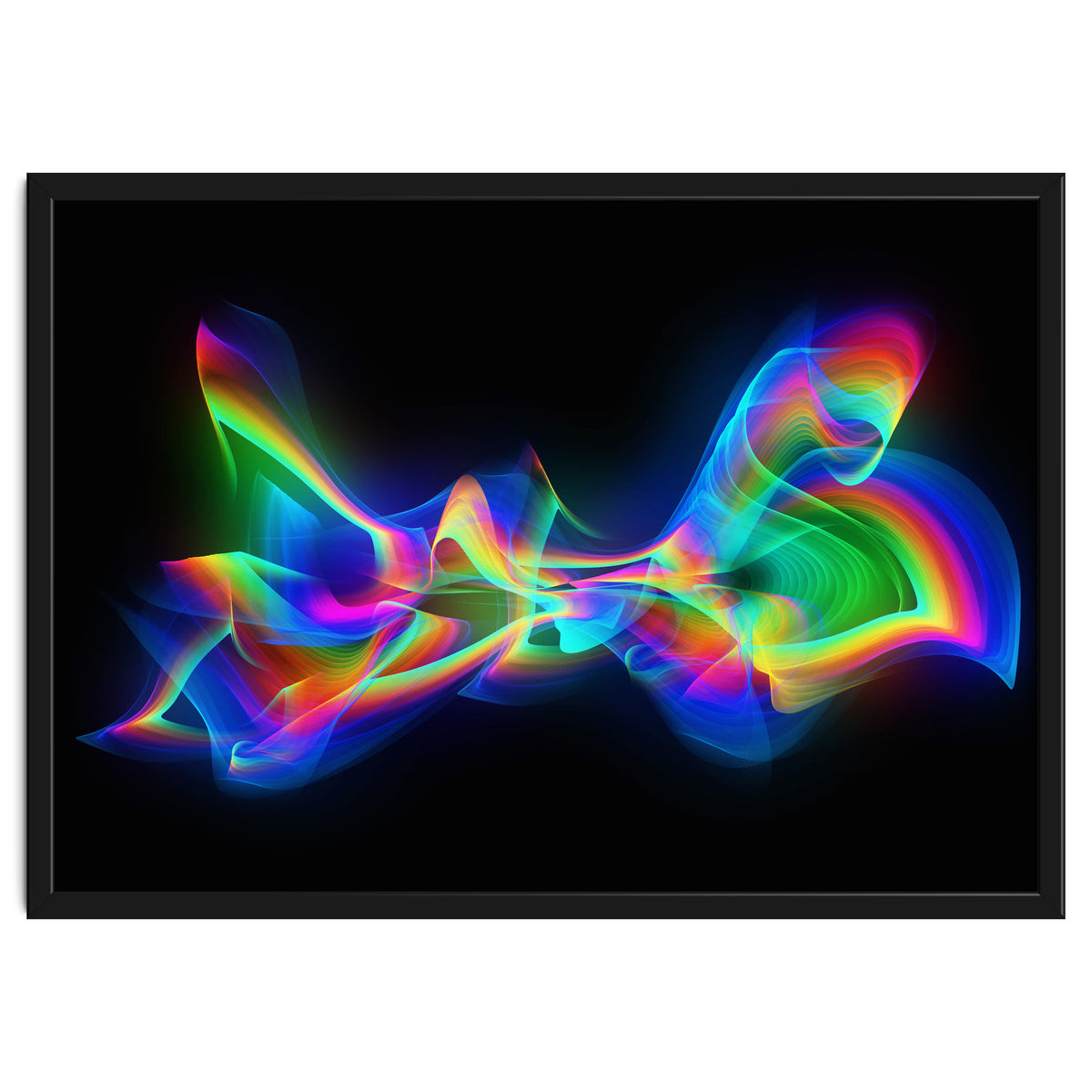 Abstract Colorful Flame Waves