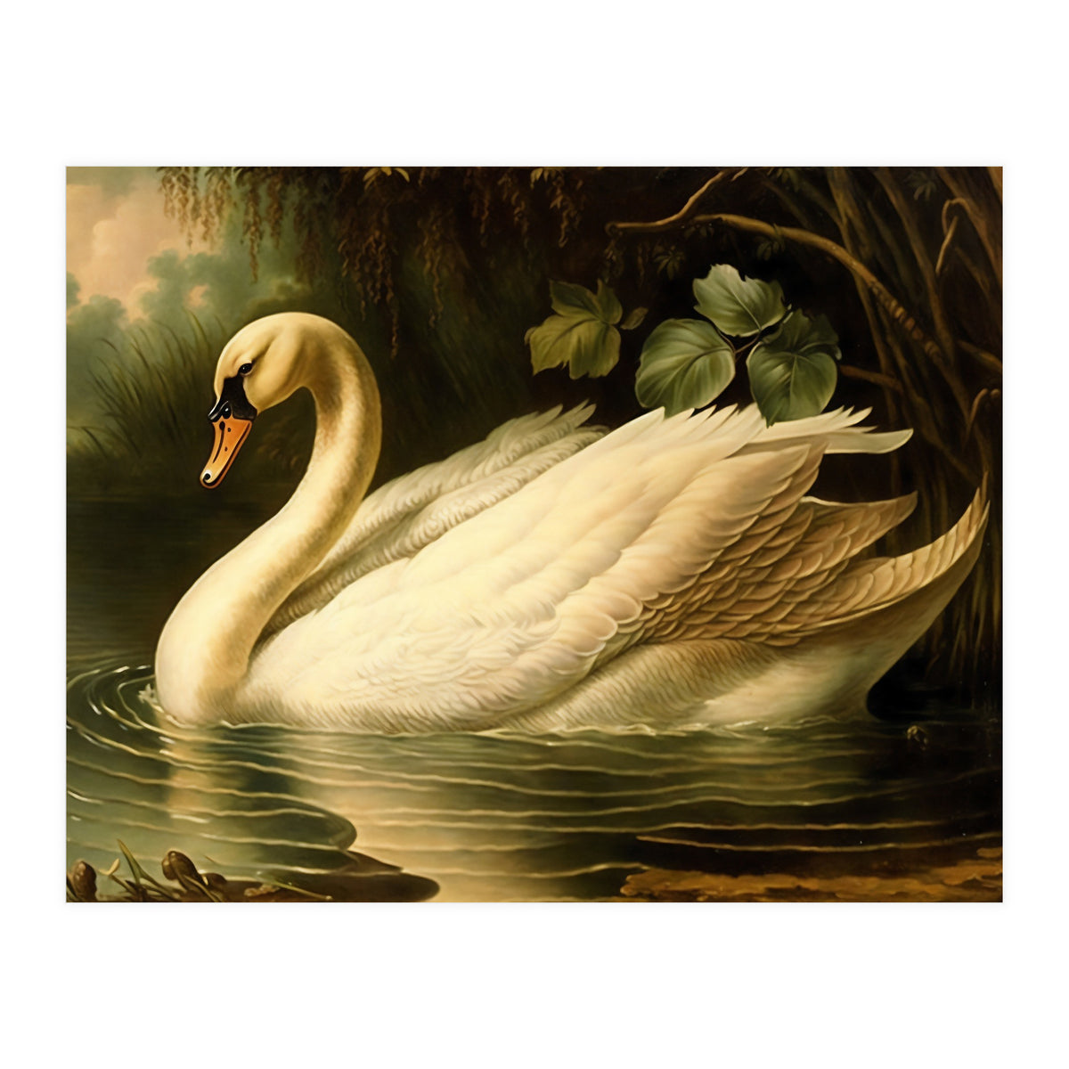 Swan Classic Painting (Print Only)