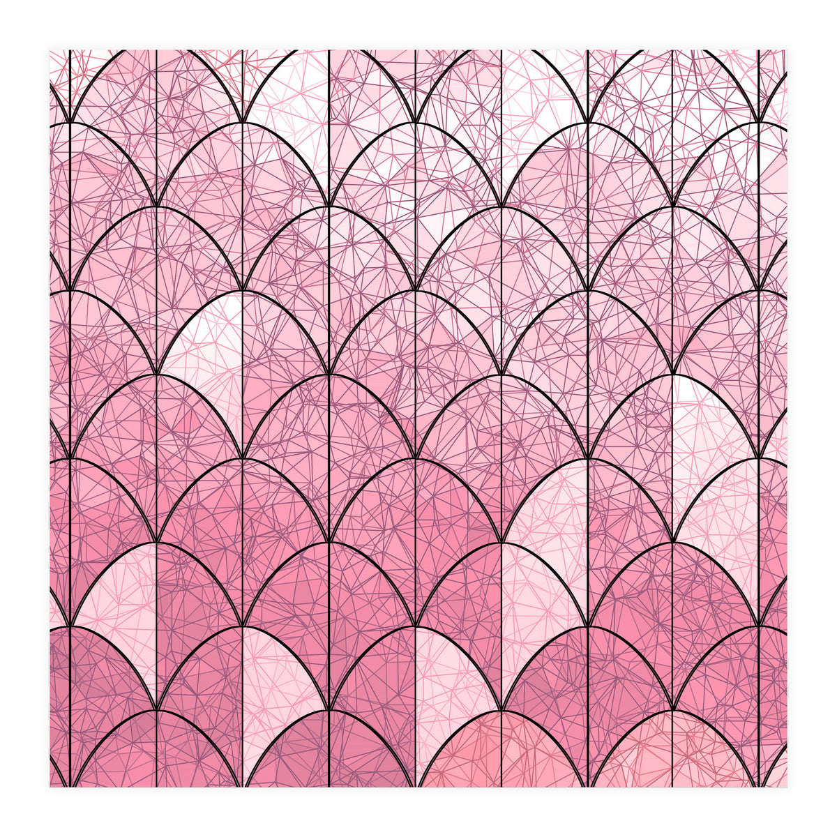Mermaid scales pink and black (Print Only)