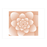 3d Abstract Orange Floral Spiral (Print Only) thumbnail