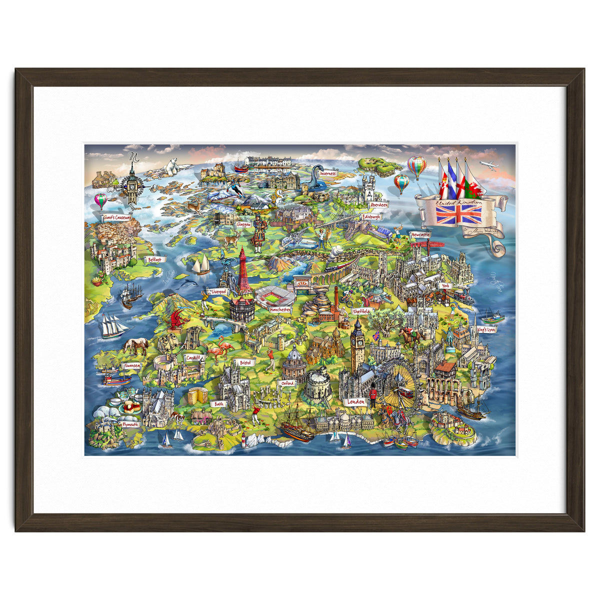 Illustrated Map Of The United Kingdom