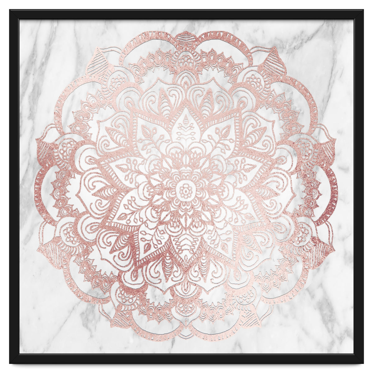 Rose Gold Mandala Star