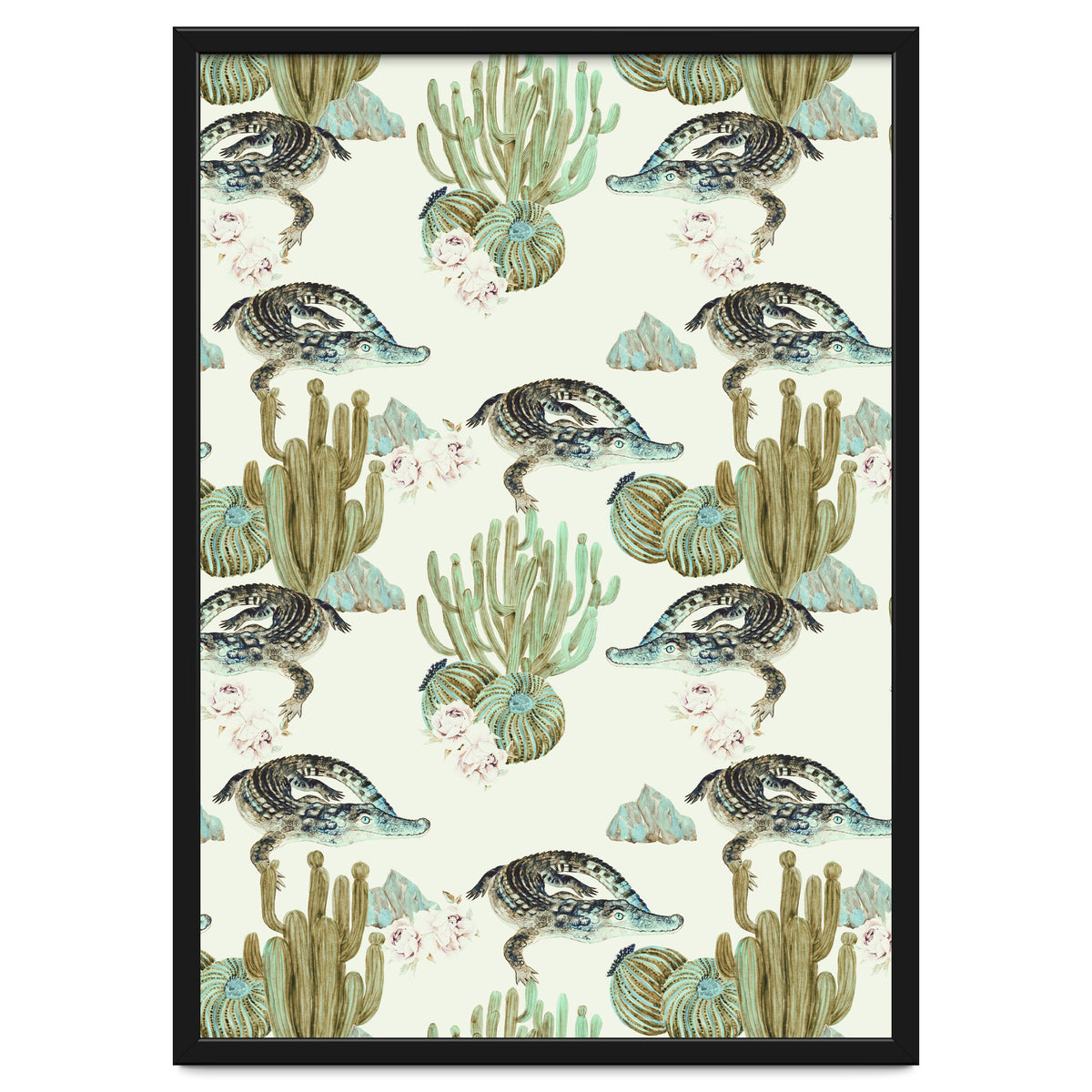 Crocodile pattern on the cactus