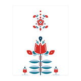 Scandinavian Folk Flowers (Print Only) thumbnail