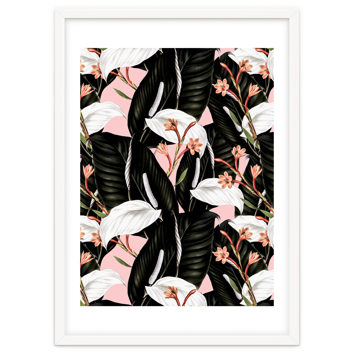 Flowery exotic botanical pink