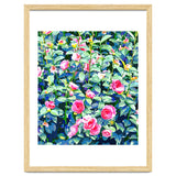 Winter Rose | Botanical Floral Garden | Boho Vintage Plants Meadow Roses Painting thumbnail