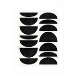 Mid-Century Modern Pattern No.9 - Black and White Concrete (Print Only) thumbnail