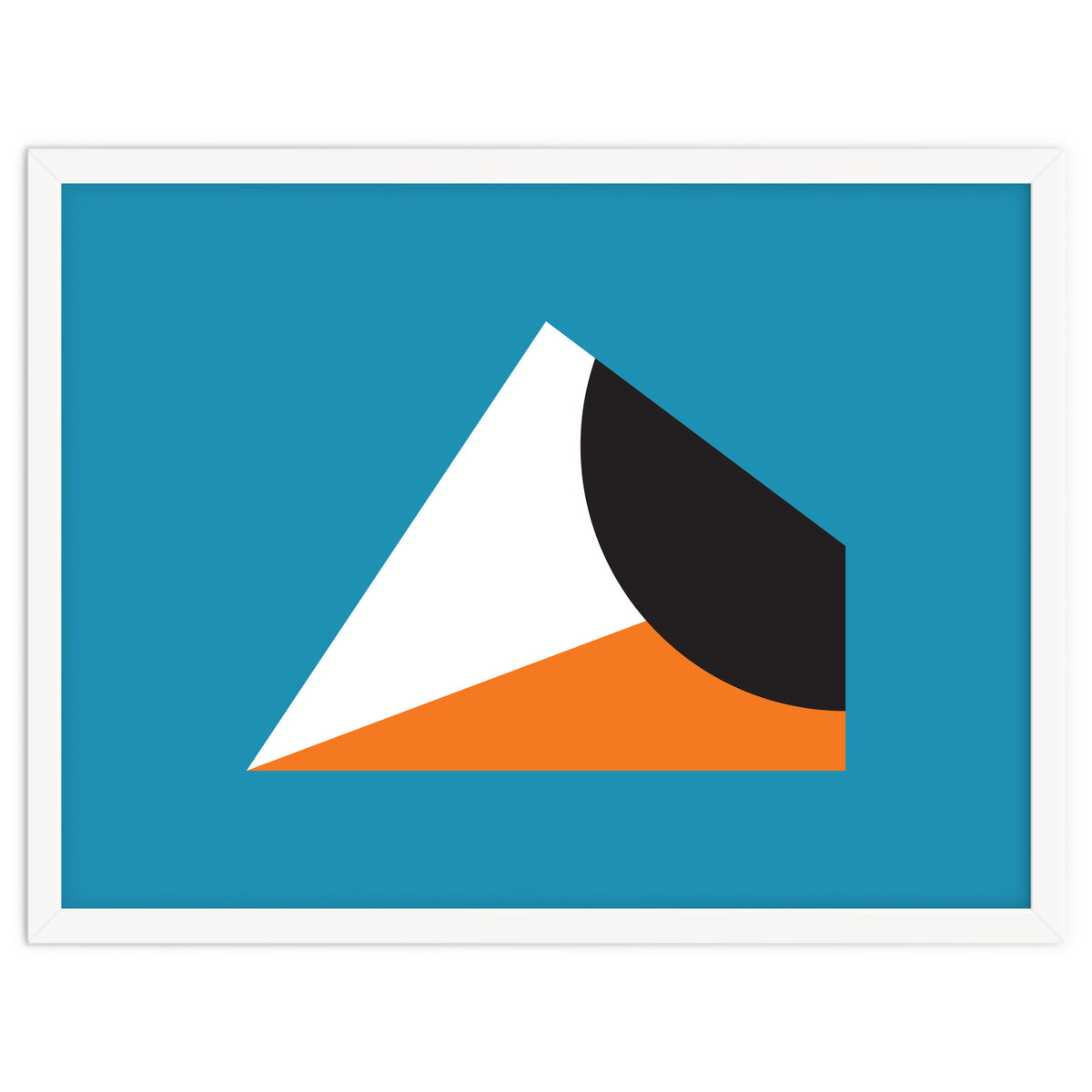 Geometric Shapes No. 16 - blue & orange