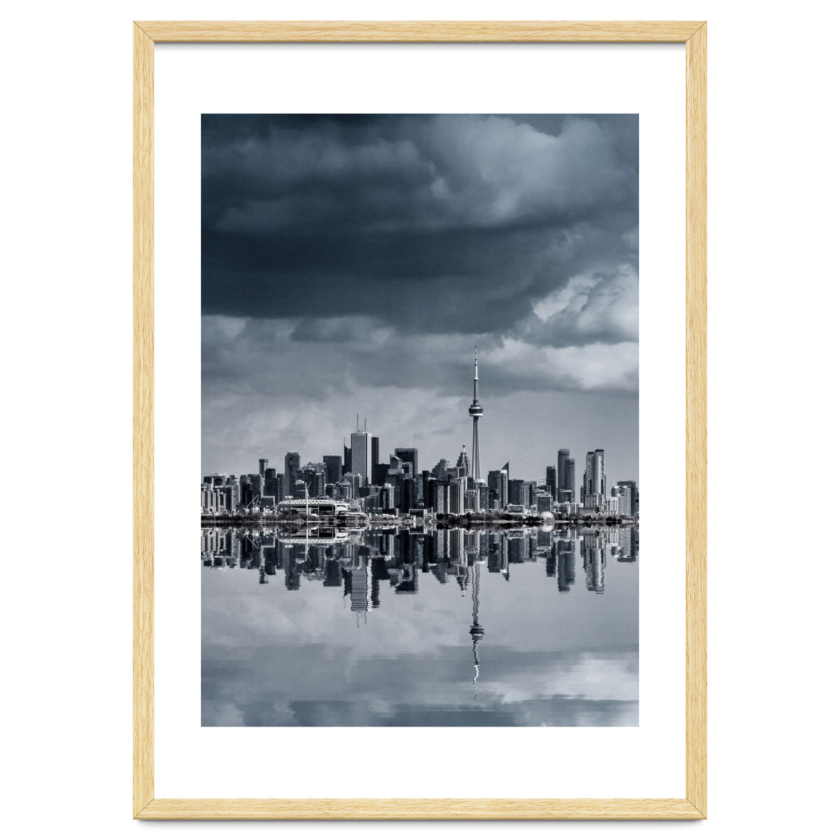 Toronto Skyline From Colonel Samuel Smith Park Reflection No 1