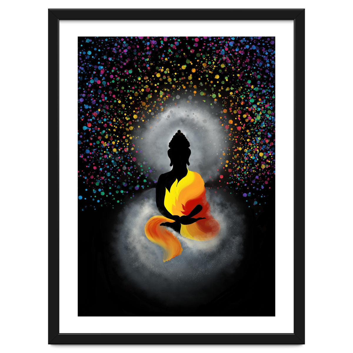 Cosmic Buddha Colourful by Poonam Shah