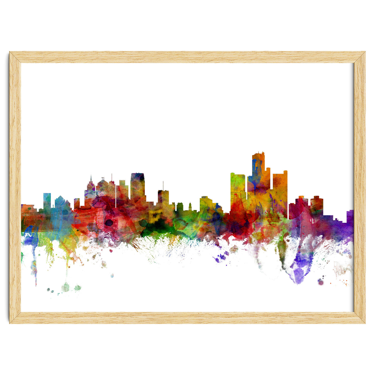 Detroit Michigan Skyline