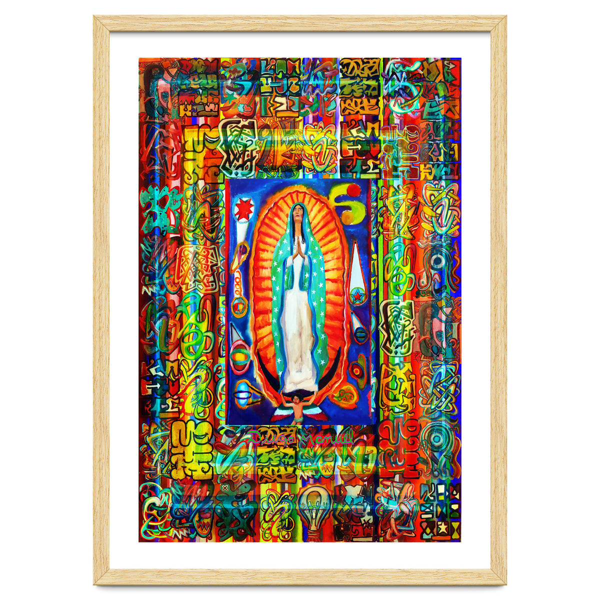 Graffiti Digital 2022 333 and Virgin of Guadalupe