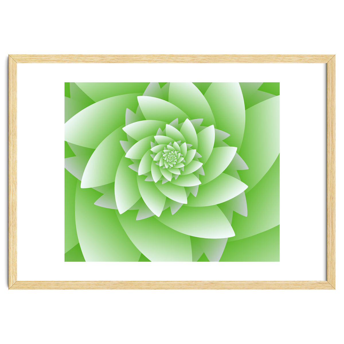 Abstract Green Floral Optical Illusions Art