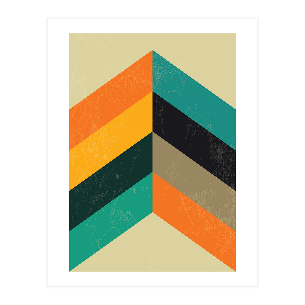 Mid Century Chevron Retro Pop Art (Print Only)