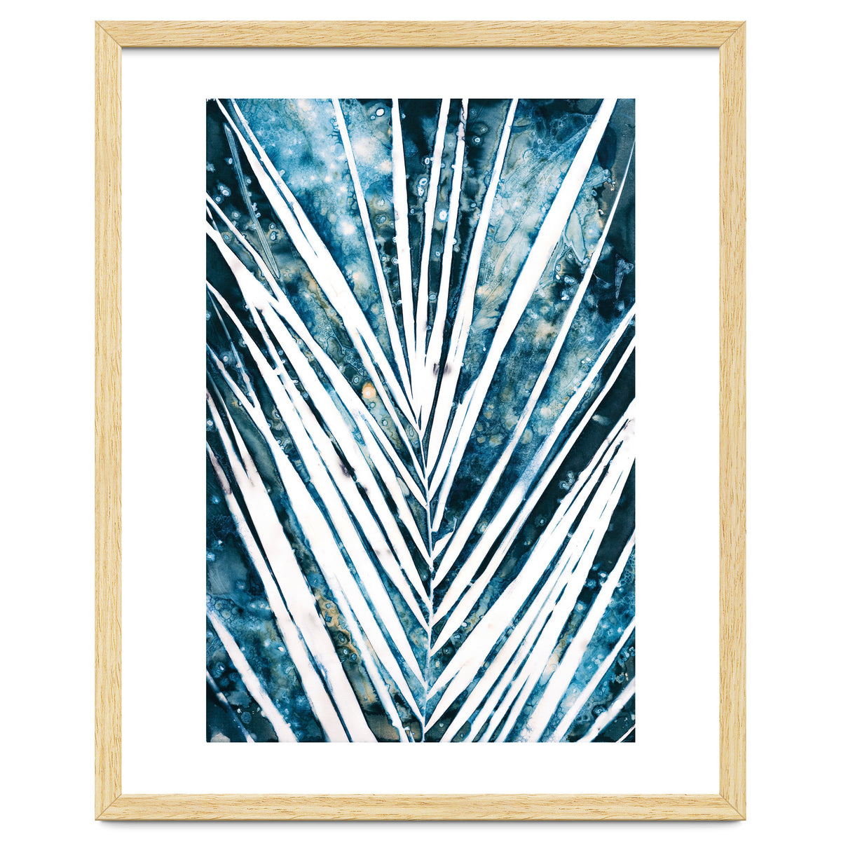 Indigo Blue Botanical Leaves No. 4