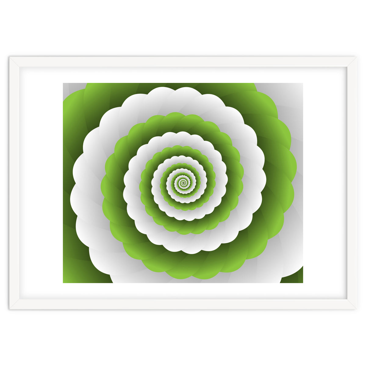 Green Modern Floral Interior Design Art