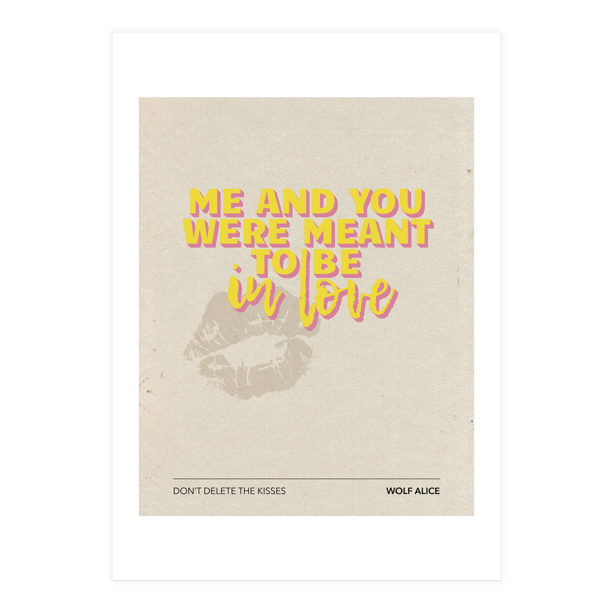 Wolf Alice - Don't Delete The Kisses (Print Only)