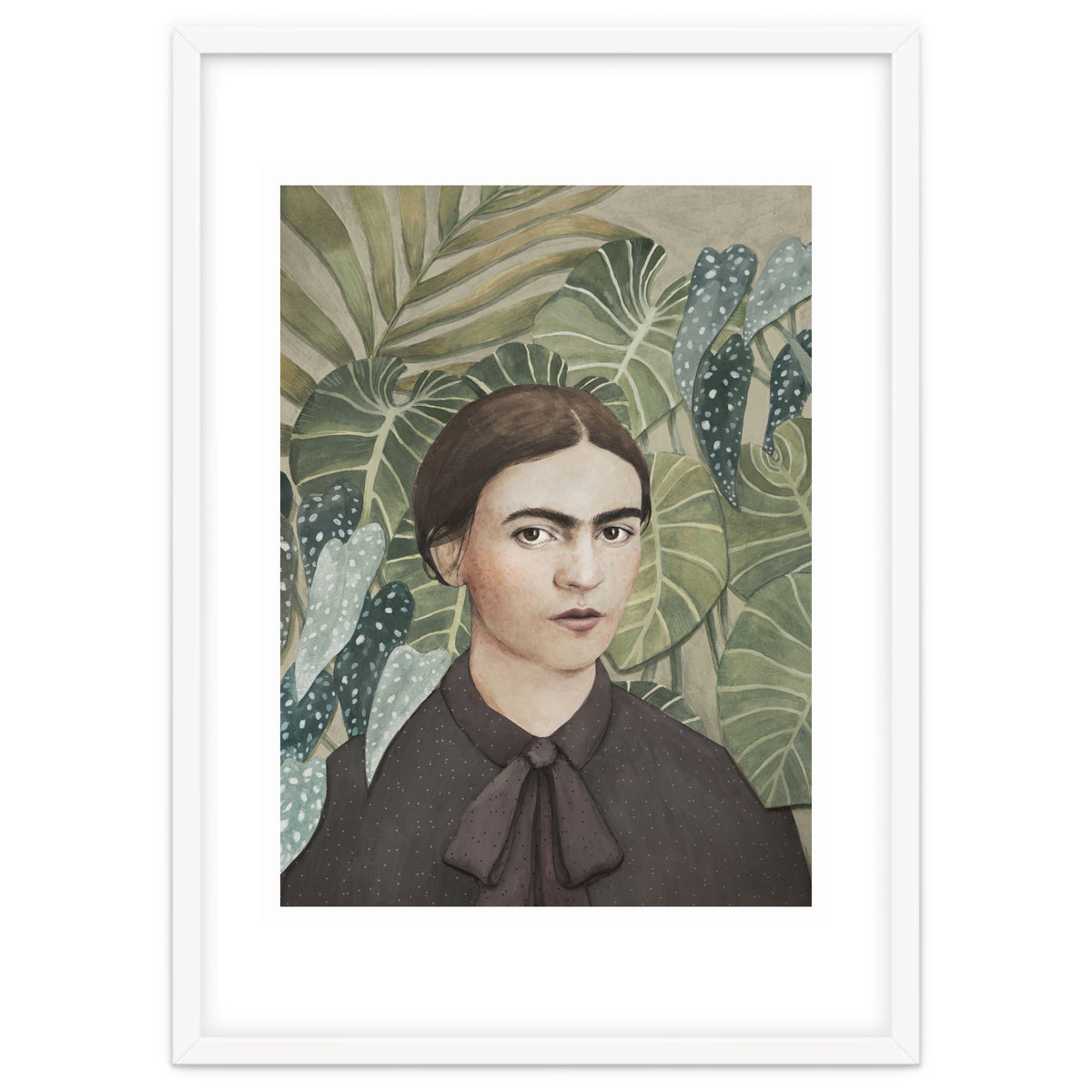 Frida With Plants