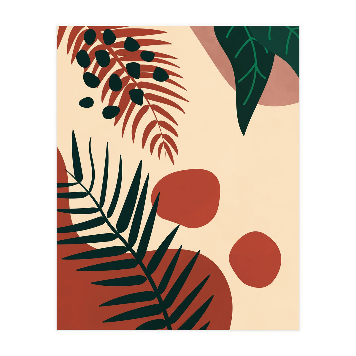 Abstract Palm Leaf (Print Only)