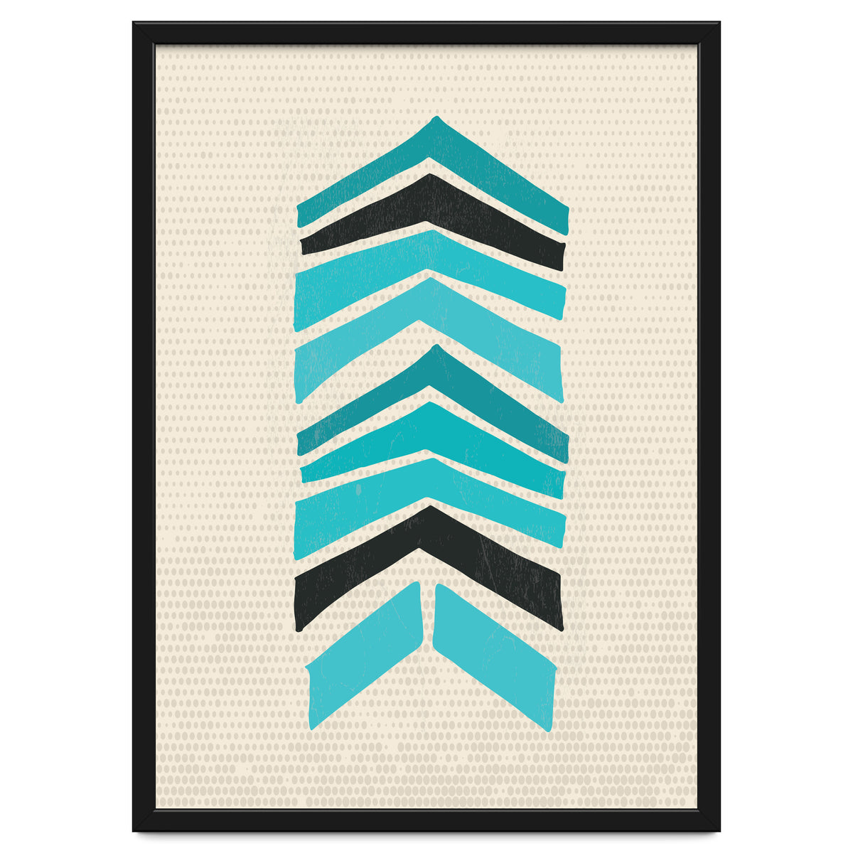 Retro Chevron Print Blue Variation