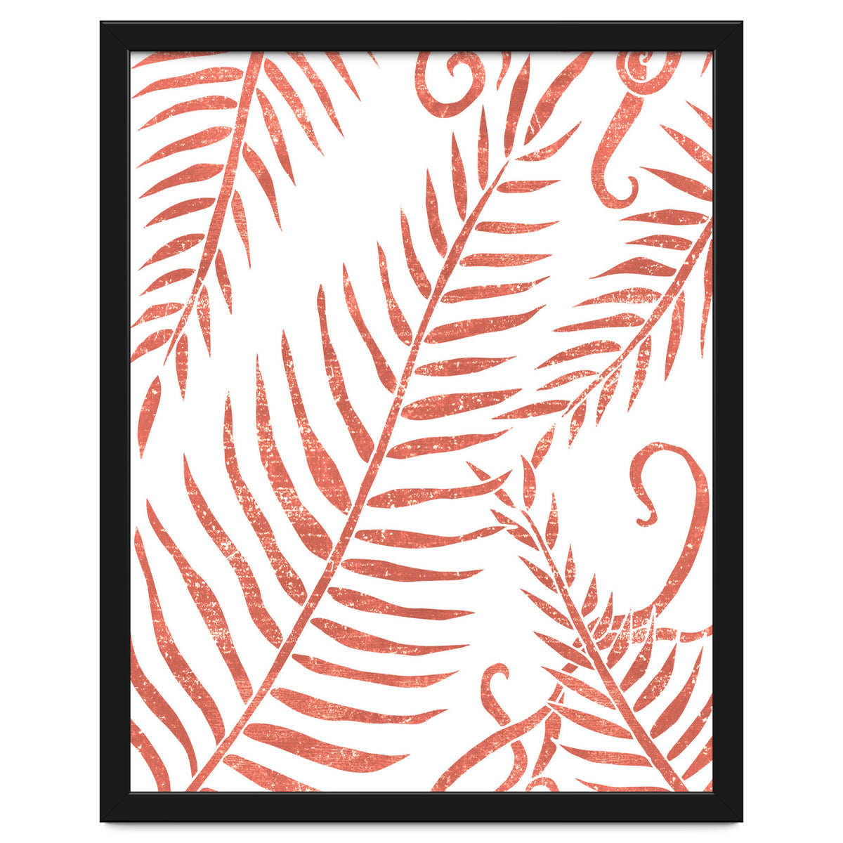 Abstract Terracotta Leaves 2 - Burnt Orange