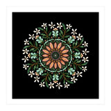 Floral Mandala | Black (Print Only) thumbnail