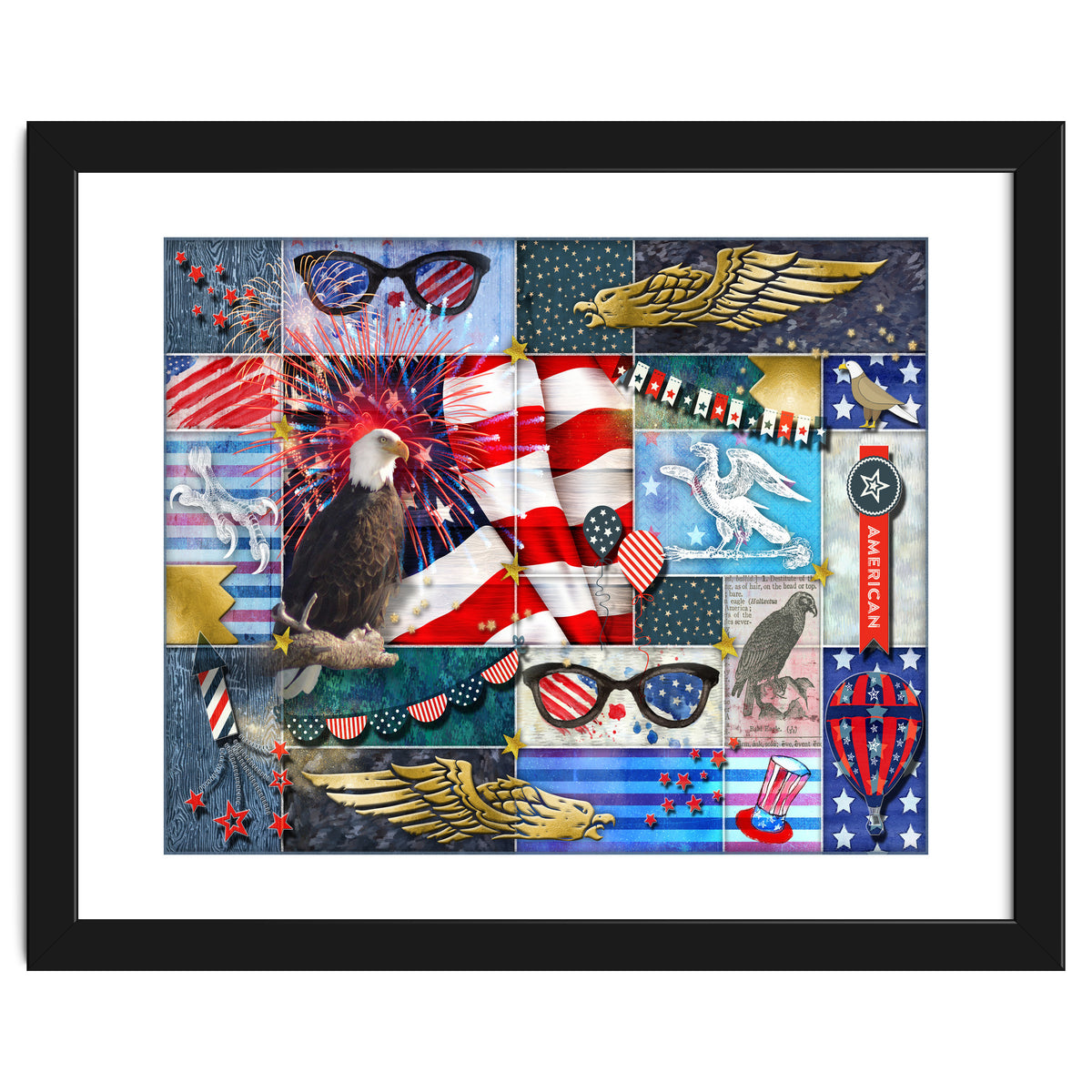 Americana Eagles Collage