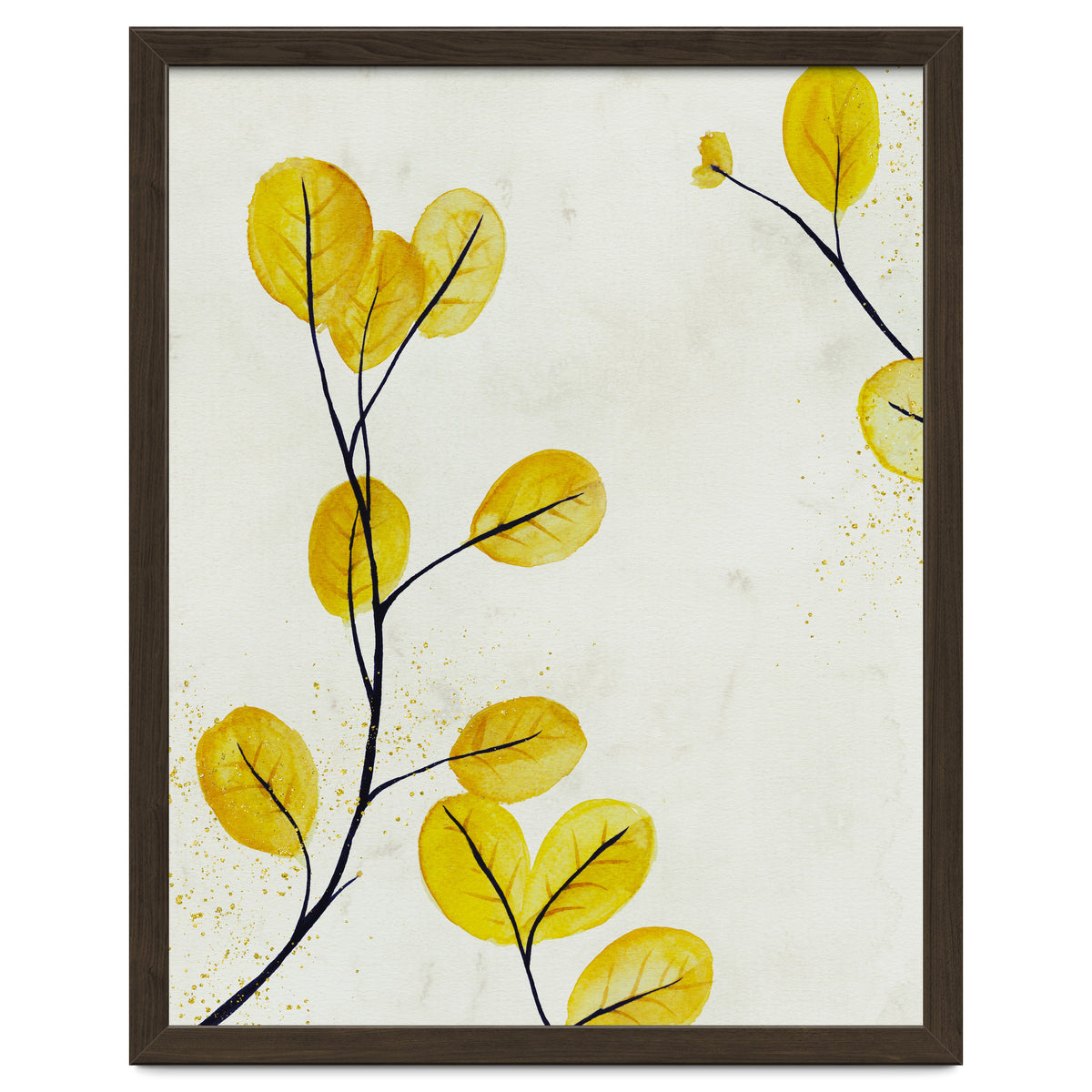 Golden birch leaves