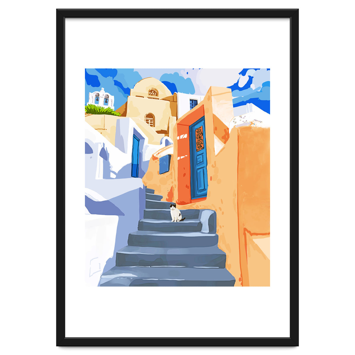 Cat in Greece, Architecture Tropical Exotic Travel