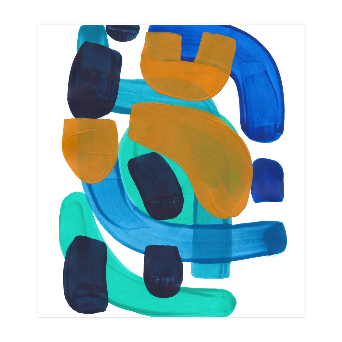 Marine Shapes Yellow Accent (Print Only)