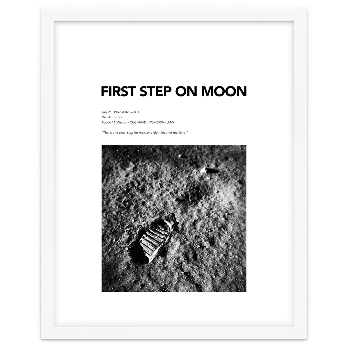 FIRST STEP ON MOON