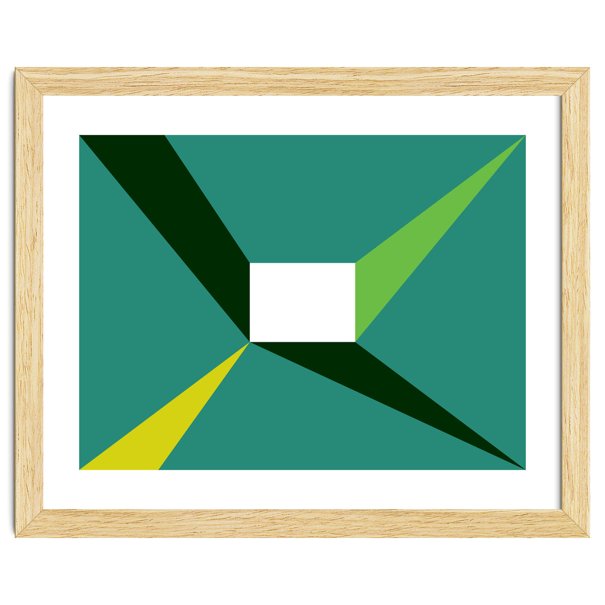 Geometric Shapes No. 27 - green, yellow & lime