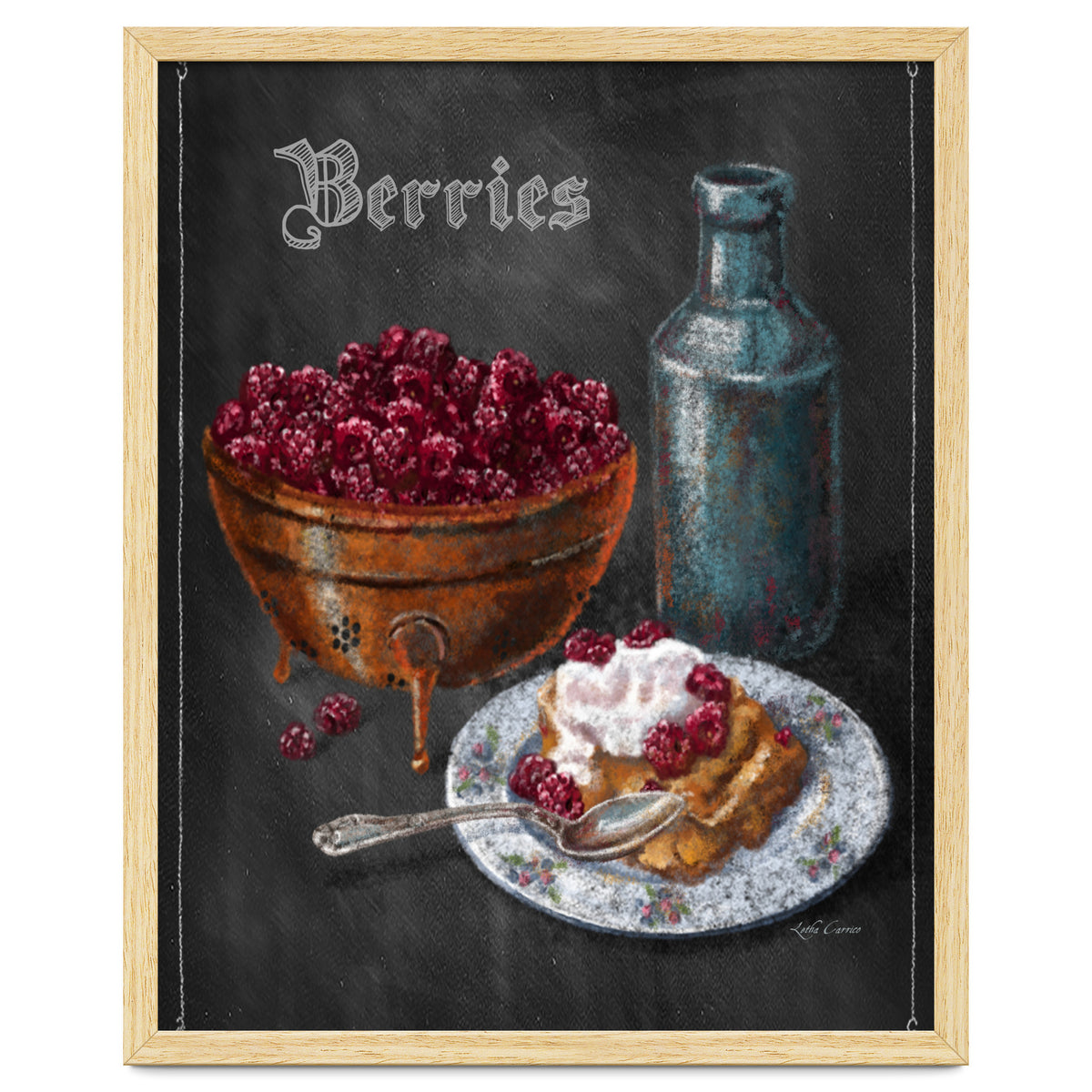 Berries Chalkboard Art